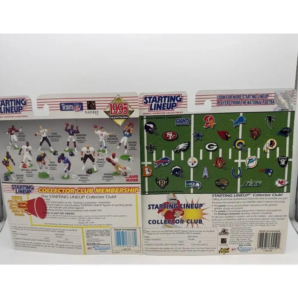 Jerome Bettis Starting Lineup Lot (2) - 1995 Rams & 1997 Steelers Sealed Kenner